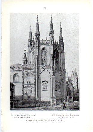 LAMINA V49573: Catedral de Burgos. Exterior de la Capilla del Condestable
