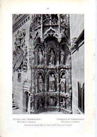 LAMINA V49571: Catedral de Burgos. Retablo lateral de la Capilla del Condestable