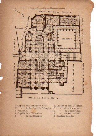 LAMINA V49581: Catedral de Burgos. Planta