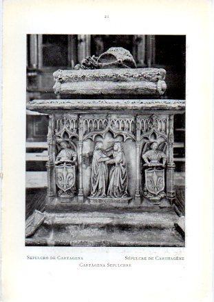 LAMINA V49567: Catedral de Burgos. Sepulcro de Cartagena