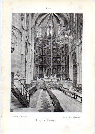LAMINA V49566: Catedral de Burgos. Retablo Mayor