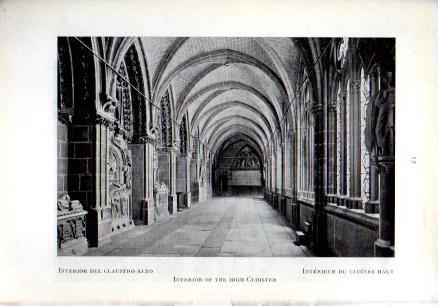 LAMINA V49562: Catedral de Burgos. Interior del Claustro alto