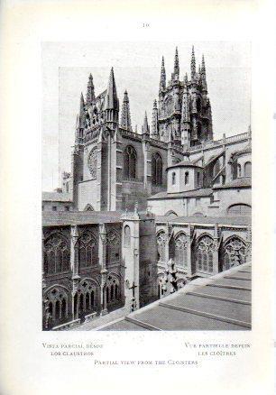 LAMINA V49561: Catedral de Burgos. Vista parcial desde los Claustros
