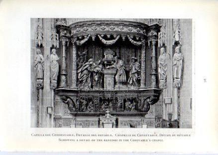 LAMINA V49569: Catedral de Burgos. Capilla del Condestable detalle del retablo