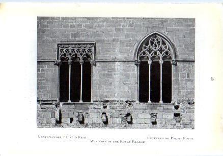 LAMINA V49604: Monasterio de Poblet. Ventanas del Palacio Real