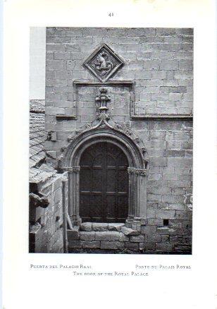LAMINA V49602: Monasterio de Poblet. Puerta del Palacio Real