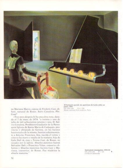 LAMINA V50200: Salvador Dali. Al·lucinacio parcial, sis aparicions de Lenin sobre piano