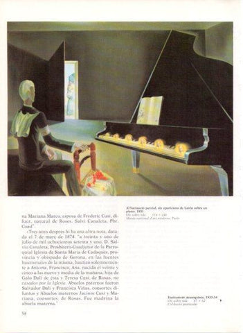 LAMINA V50200: Salvador Dali. Al·lucinacio parcial, sis aparicions de Lenin sobre piano