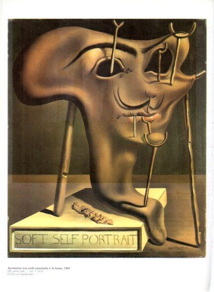 LAMINA V50199: Salvador Dali. Autoretrat tou amb cansalada a la brasa