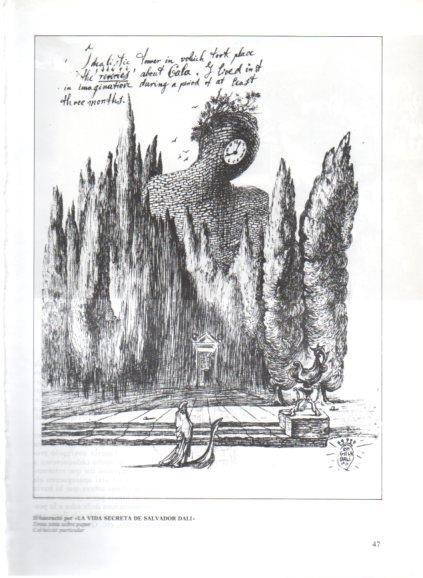LAMINA V50196: Salvador Dali. Il·lustracio per La Vida secreta de Salvador Dali