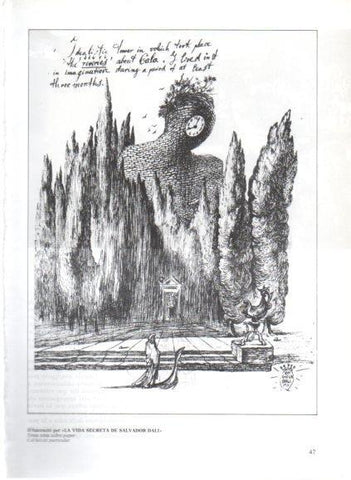 LAMINA V50196: Salvador Dali. Il·lustracio per La Vida secreta de Salvador Dali