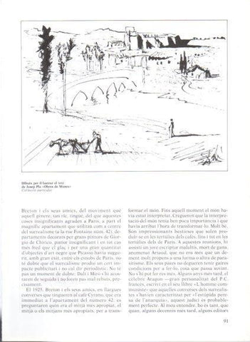 LAMINA V50216: S. Dali. Dibuix per il·lustrar el text de Josep Pla Obres de Museu