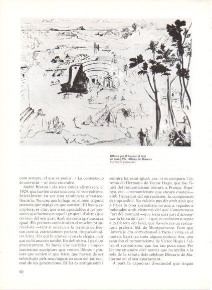 LAMINA V50215: S. Dali. Dibuix per il·lustrar el text de Josep Pla Obres de Museu