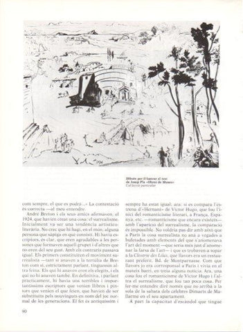 LAMINA V50215: S. Dali. Dibuix per il·lustrar el text de Josep Pla Obres de Museu