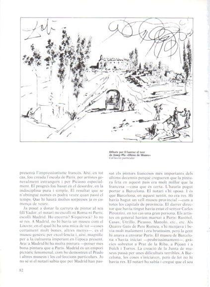 LAMINA V50212: S. Dali. Dibuix per il·lustrar el text de Josep Pla Obres de Museu