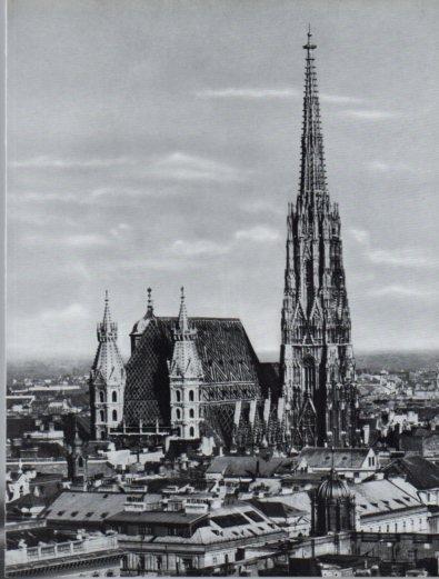 LAMINA V50170: Austria. Catedral de San Esteban vista aerea