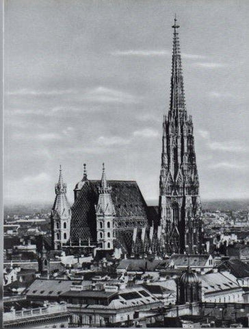 LAMINA V50170: Austria. Catedral de San Esteban vista aerea