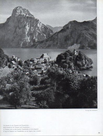 LAMINA V50160: Austria. Lago de Traunsee con Traunkirchen