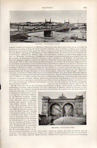 LAMINA V49971: Puentes en Mannheim, Alemania
