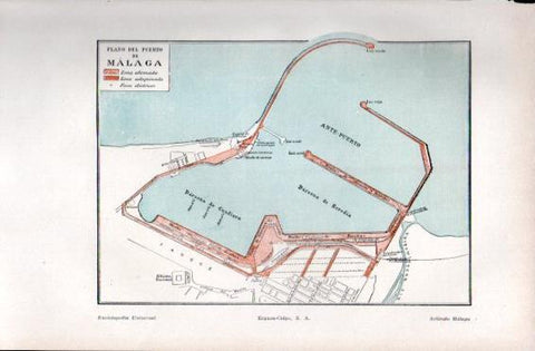 LAMINA V49961: Plano del puerto de Malaga