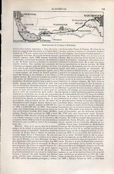 LAMINA V49955: Canal maritimo de Liverpol a Manchester