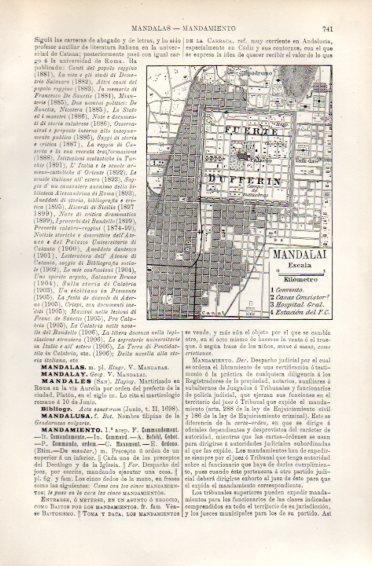LAMINA V49954: Plano de Mandalay, Birmania