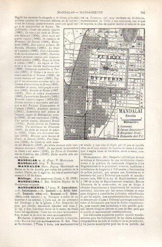 LAMINA V49954: Plano de Mandalay, Birmania