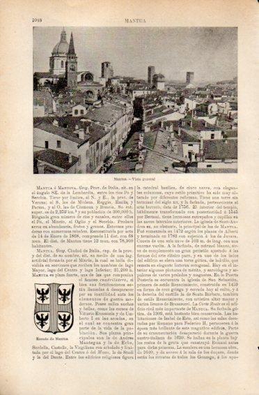 LAMINA V49999: Vista general de Mantua, Italia
