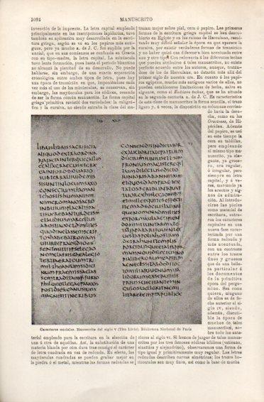 LAMINA V49998: Caracteres unciales, manuscrito siglo V Tito Livio