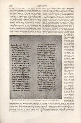 LAMINA V49998: Caracteres unciales, manuscrito siglo V Tito Livio
