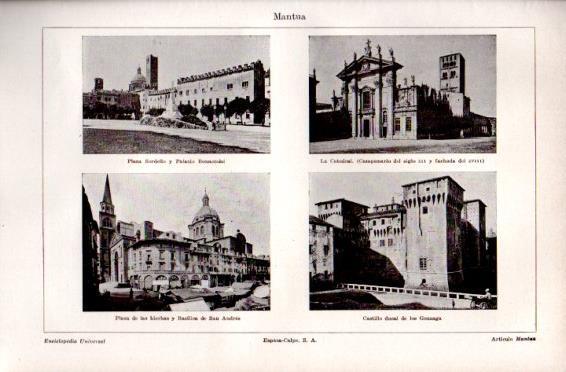 LAMINA V49988: Plazas, Catedral, y Castillo Gonzaga en Mantua