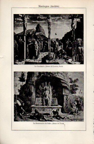 LAMINA V49976: La Crucifixion y La Resurreccion del Señor por A. Mantegna