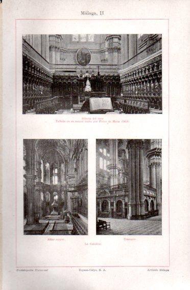 LAMINA V49909: Interior de la catedral de Malaga