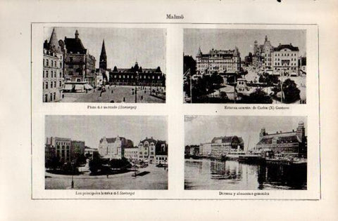 LAMINA V49905: Vistas varias de Malmo, Suecia