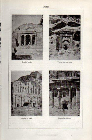 LAMINA V49901: Vistas varias de Petra, Jordania