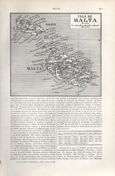 LAMINA V49896: Mapa de la Isla de Malta