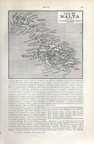 LAMINA V49896: Mapa de la Isla de Malta