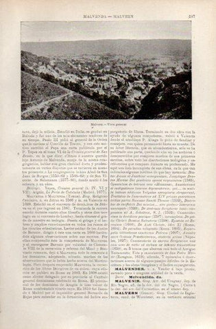 LAMINA V49895: Vista general de Malvern, Inglaterra