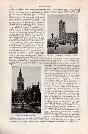 LAMINA V49932: Palacio y catedral en Manchester