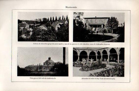LAMINA V49927: Colonia de alienados de Alt Scherbitz, Asilos en Andripolis y Estambul
