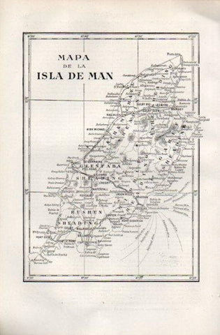 LAMINA V49921: Mapa de la Isla de Man