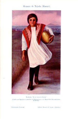 LAMINA V50079: Muchacha por Manuel Romero de Tejada