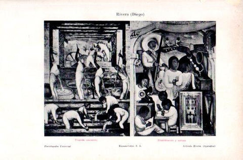 LAMINA V50069: Trapiche azucarero y Electrificacion y cultura por Diego Rivera
