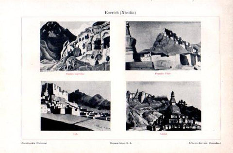 LAMINA V50066: Cuevas, Pequeño Tibet, Leh y Ladak por N. Roerich