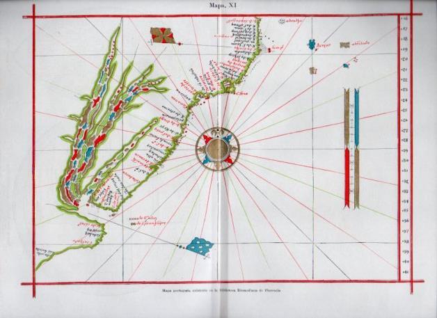 LAMINA V50090: Mapa portugues, Biblioteca Riccardiana de Florencia