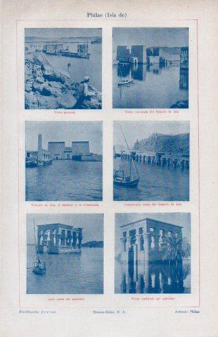 LAMINA V50113: Vistas de la Isla de Philae, Egipto