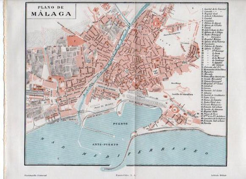 LAMINA V50107: Plano de Malaga
