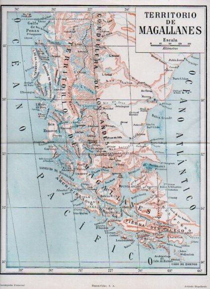 LAMINA V50104: Mapa del territorio de Magallanes
