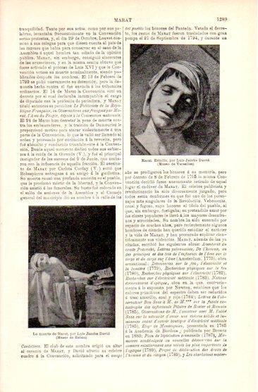 LAMINA V50026: Marat por L. Jacobe David
