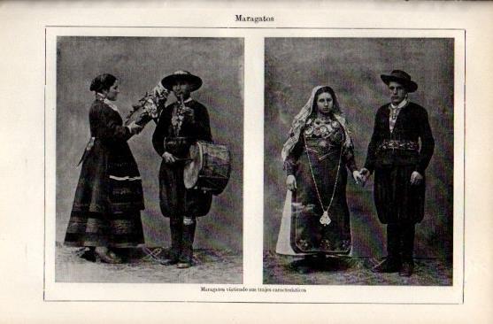 LAMINA V50025: Maragatos con trajes tipicos